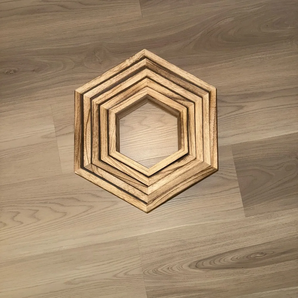 Wood shelves